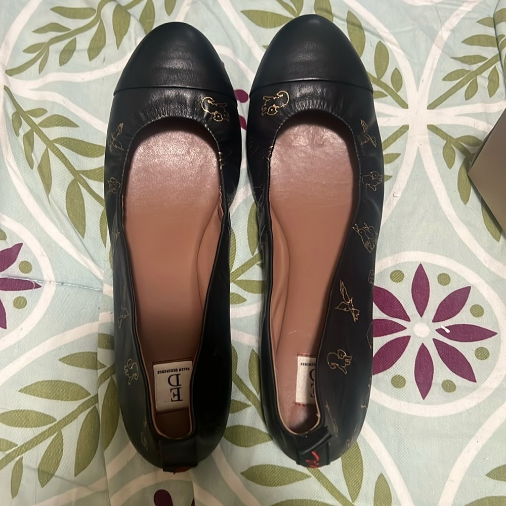 Brand New ED Black and Gold Flats